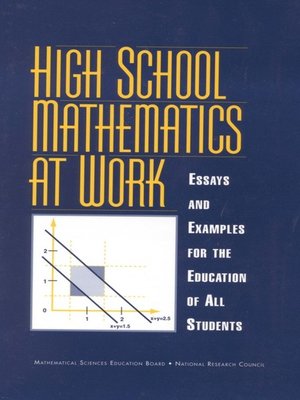 cover image of High School Mathematics at Work